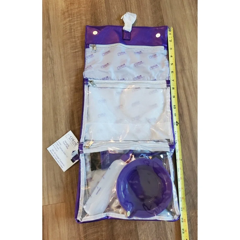 ION Hanging Travel Bag Applicator Bottle Tint Bowl‎ Brush Toiletries Makeup